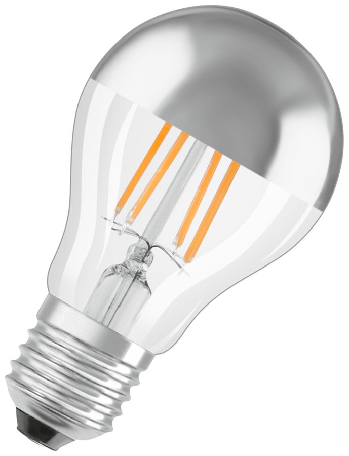 LED-Lampe LEDVANCE CLASSIC A E27 6.5W 640lm 2700K Typ A versp.silber DIM Ø60×105