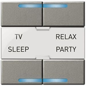 Poussoir de scène ENC MyHOME magnésium, 4 fois bus-SCS