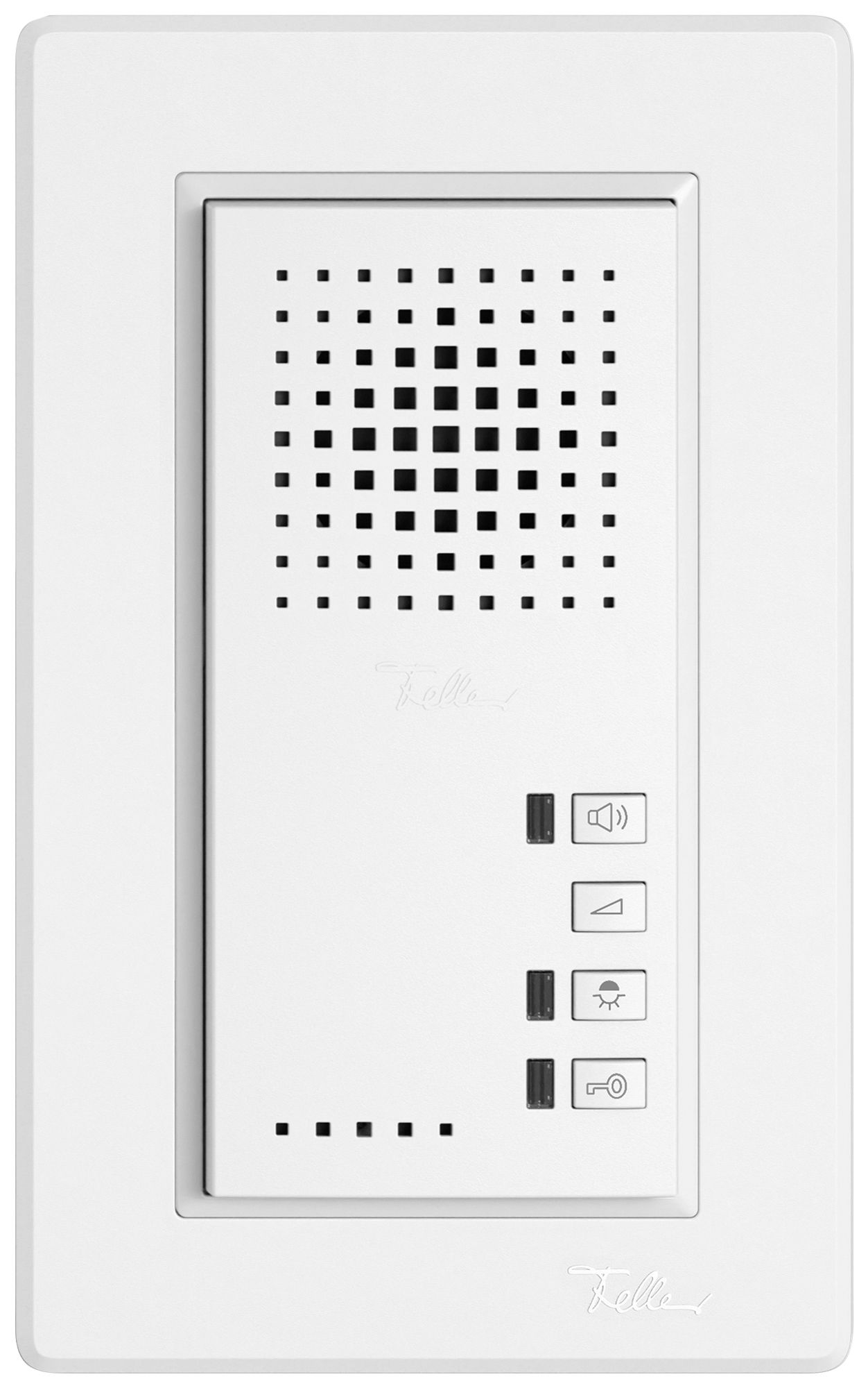 Poste mains-libres ENC EDIZIO.liv ouvre-porte fonctions commut.blanc