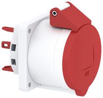 EB-Steckdose CEE Bals 5P 32A 400V 3h rot IP44 vernickelt QC ger.