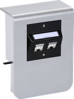 Geräteträger Hager für SL20080 Dekor Aluminium, 2×Kat.6