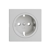 Plaque frontale EDIZIOdue F pour prise SCHUKO, 60×60 mm gris clair