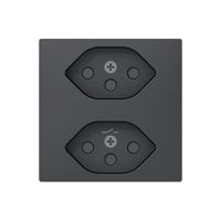 Steckdose Sidus E 2×T13S anthrazit