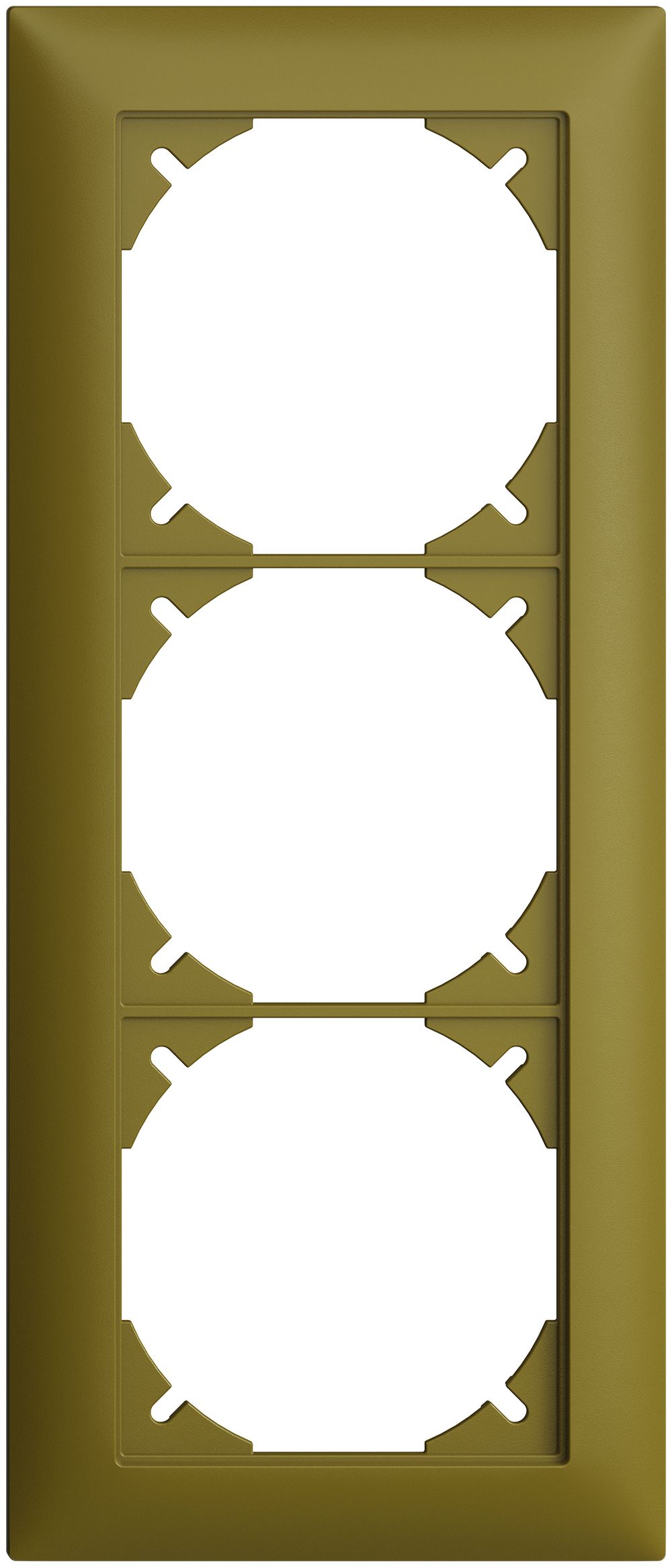 Abdeckrahmen EDIZIOdue 1×3 olive