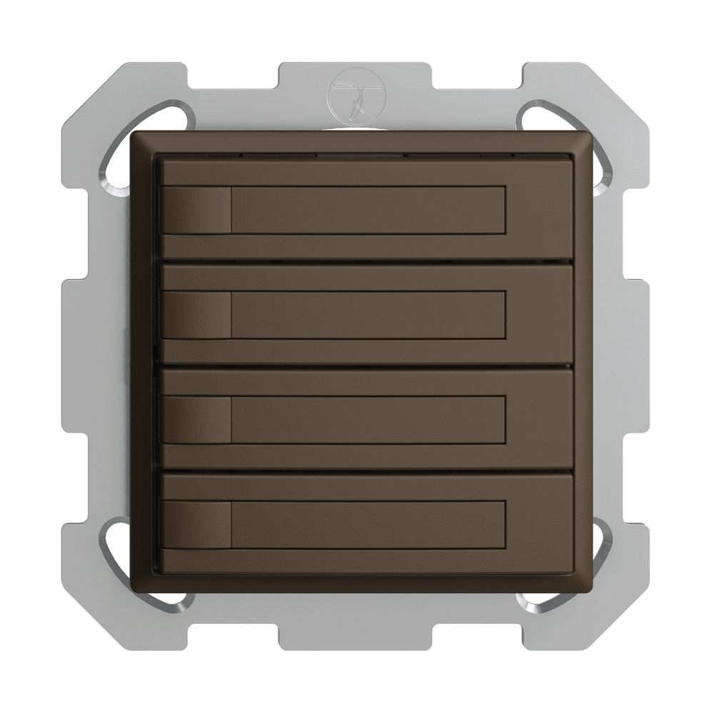 Poussoir KNX RGB ENC EDUE, 250mW, s.LED, a.papier, 4×poussoir, 1×touche, cof