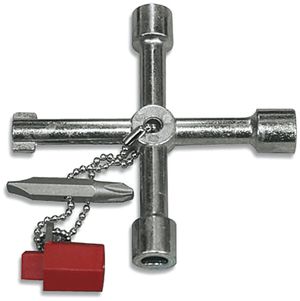 Clé pour mâts avec fermeture demi -lune avec embout & adaptateur