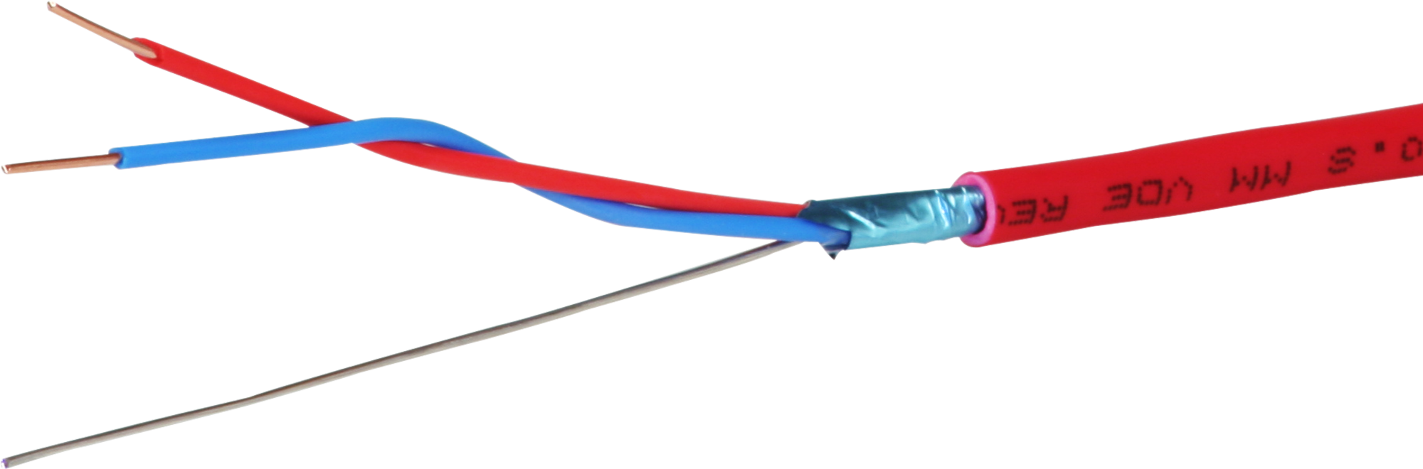 Câble détection incendie FE180 E30-E90 1×2×0.8+1×0.8 rouge