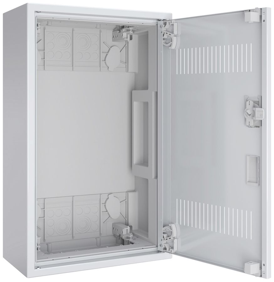 Coffret vide AP Pragma a.porte a.fentes blanc 1 champ 3 rangées 300×500×160mm