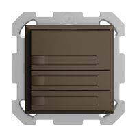 UP-KNX-Taster RGB EDUE, 250mW, o.LED, m.Papiereinlage, 3×Taste, 1×Tastenb., cof