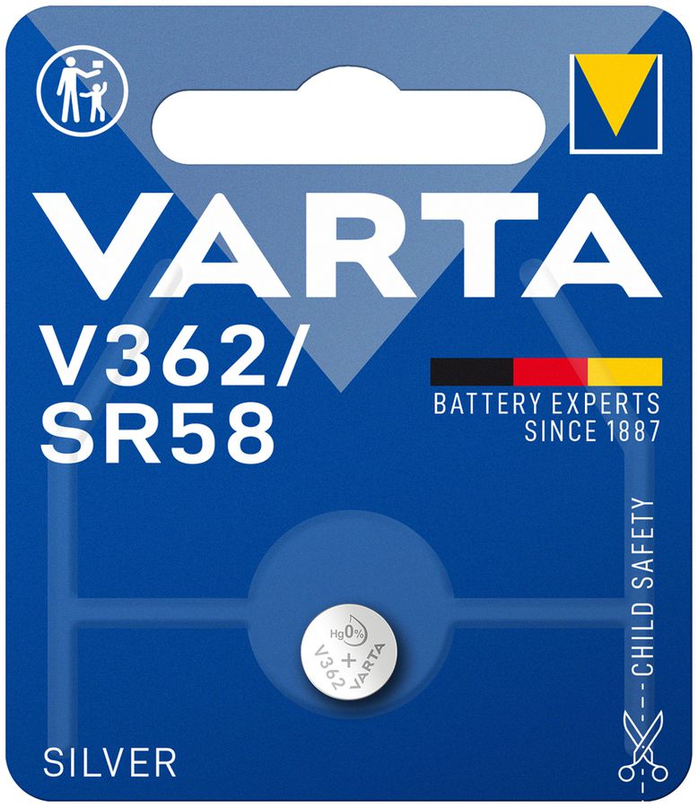 Knopfzelle Silberoxyd VARTA V362, 1.55V Blister à 1 Stück