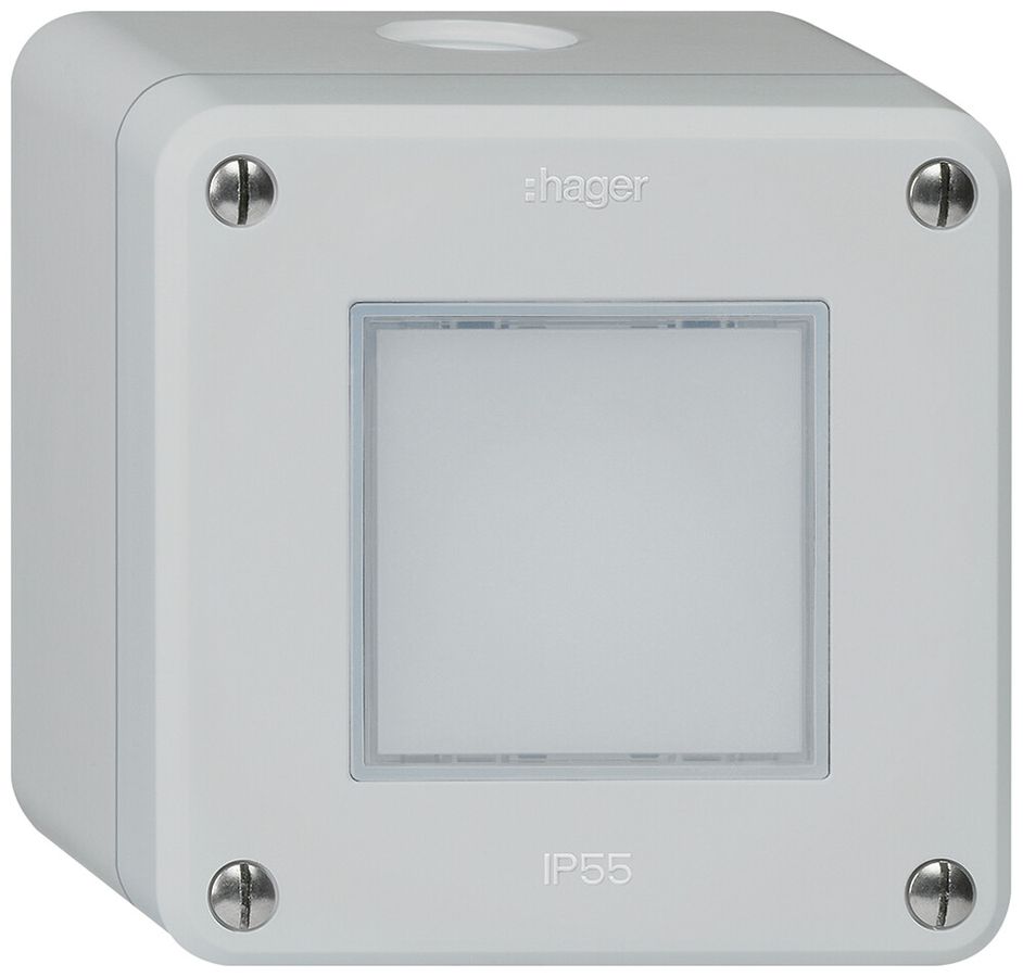 Luminaire LED AP robusto IP55 gris LED bleu