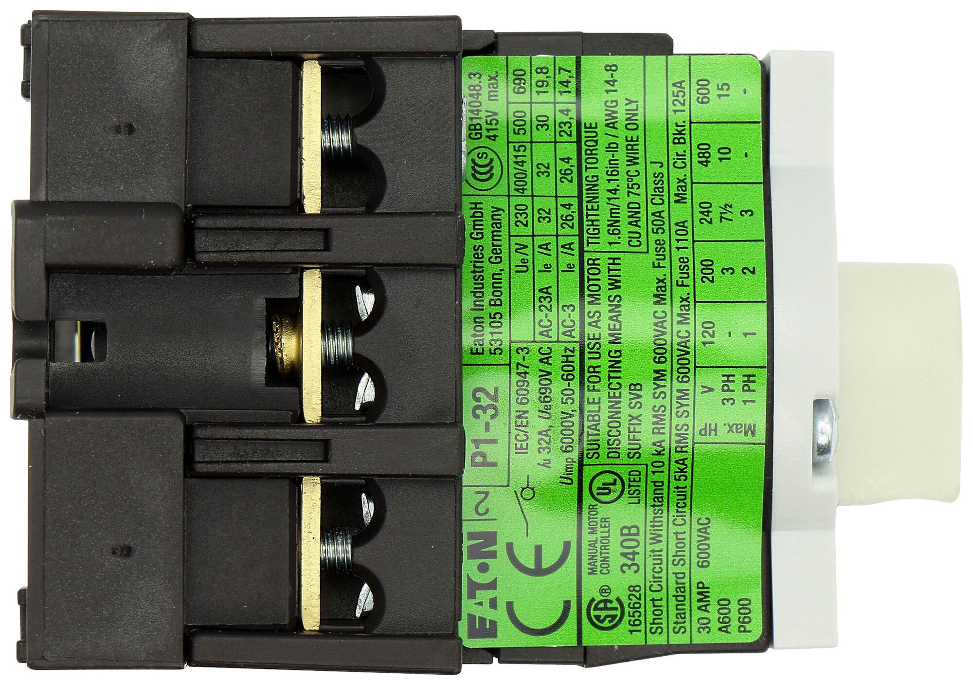EB-Lasttrennschalter Eaton P1-32/XM 3P 32A 690V IP65
