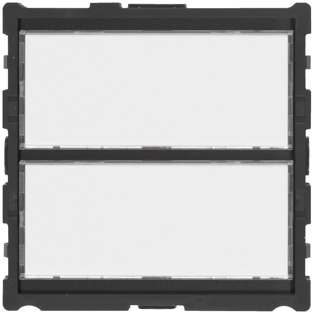 Poussoir d'appel demi-module Hager elcom.modesta a.portenom LED p.2appartements