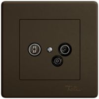 UP-Antennendose TV-R-Daten EDIZIO.liv SNAPFIX® 19dB br