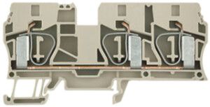 Durchgangs-Reihenklemme Weidmüller ZDU 10/3AN Zugfeder 10mm² TS35 beige