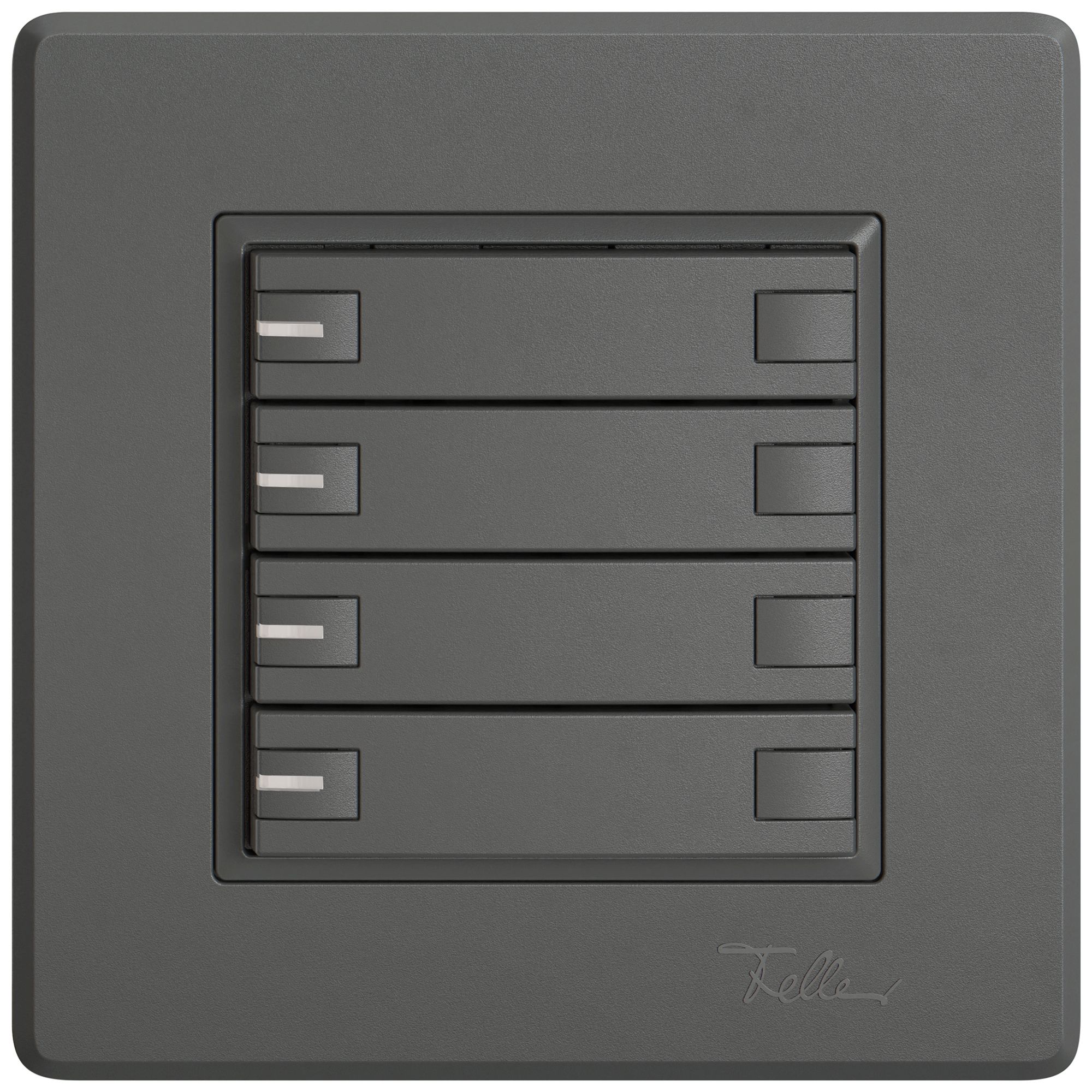 Poussoir KNX RGB ENC EDIZIO.liv SNAPFIX® capteur temp.RGB-LED 4× comm.2T grf