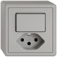 AP-Kombination EDIZIO.liv SNAPFIX® Schema 6+T13 mit Shutter hgu