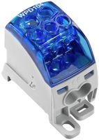 Bloc de distribution WM WPD 104 1P 164A 2×entr 5×sort 1.5…16mm² 1.5…25mm²