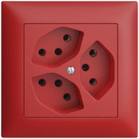 UP-Steckdose EDIZIOdue 3×T13 berry