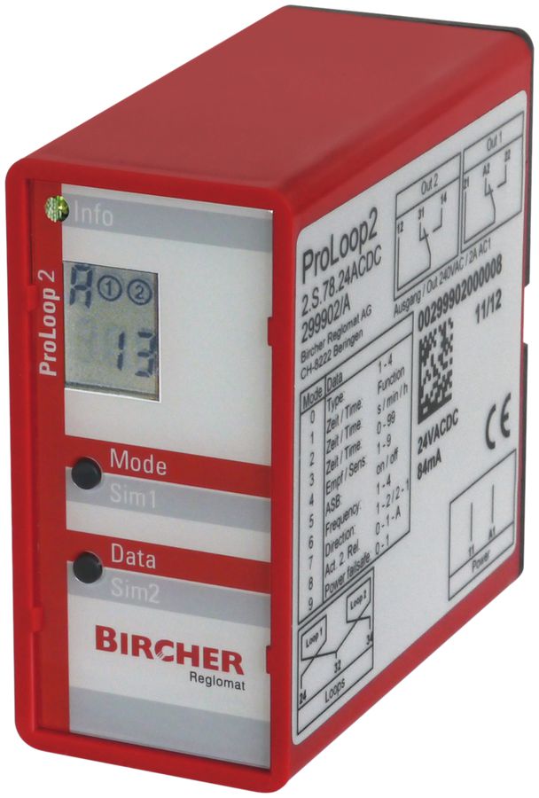 Rilevatore per spire BBC Bircher ProLoop2 per 1 spira, 11-poli 230VAC