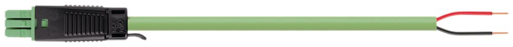 Anschlussleitung WAGO 2×0.8mm² 3A 50V 1m Cod.E Buchse-freies Ende schwarz