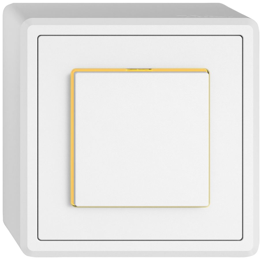 AP-Leuchtdruckschalter EDIZIO.liv SNAPFIX® 3/1L Seitenlinse LS gelb ws