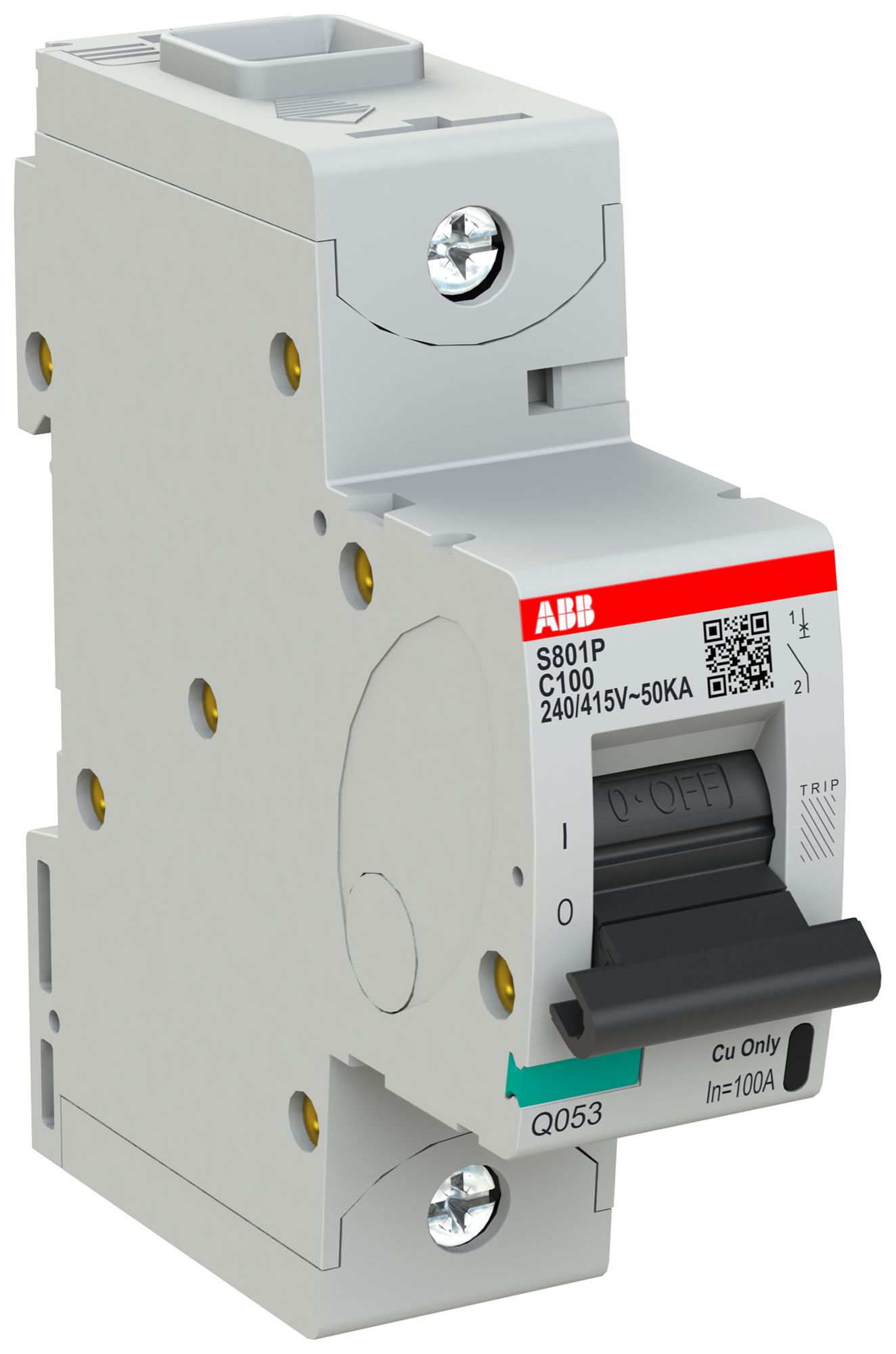 Leitungsschutzschalter ABB S801P-C100 1P 230V C-100A 50kA 1.5TE