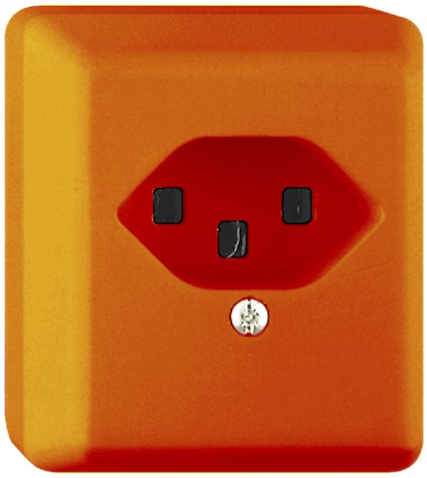 AP-Steckdose FH T23 16A orange, Schraubklemmen