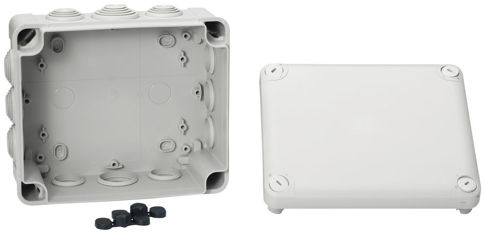 Boîte de dérivation AP Mureva 175×150×80mm vide gris IP55