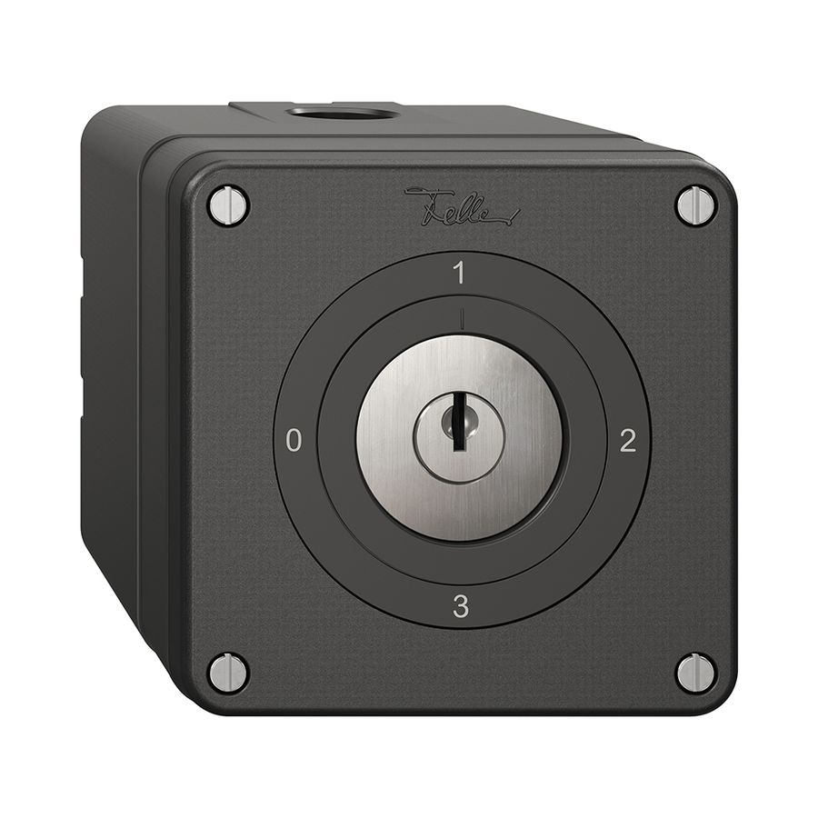 Interrupteur rotatif NAPU NEVO, 5/2L, avec serrure&2 clés, KS, 0-1-2-3, noir