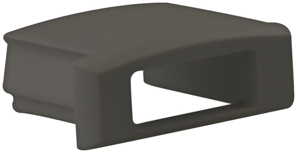 Embout DOTLUX PVC pour profilé/cache 5B noir, avec passe-câble 12mm