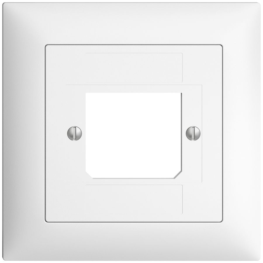 Kit frontal EDIZIOdue blanc 88×88mm 1×TT 3×RJ