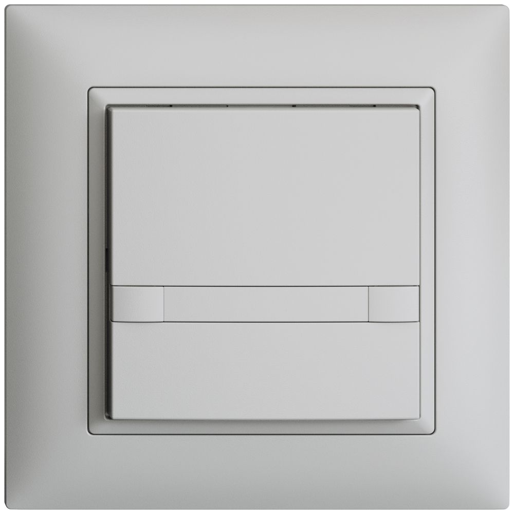 Poussoir ENC KNX 1× EDIZIOdue colore gris clair RGB sans LED avec insert papier