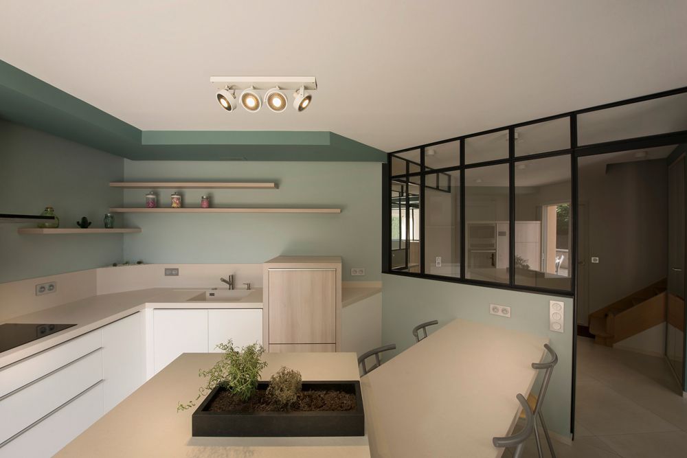 Plafonnier/applique SLV KALU QUAD CW GU10 4×75W socle 600×90mm blanc