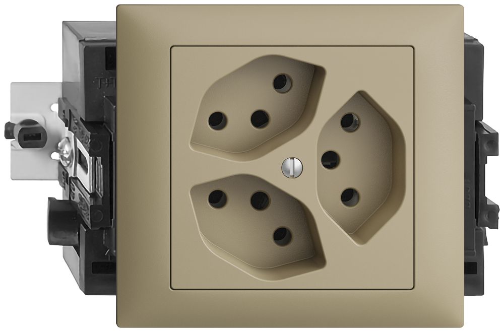 Prise INC EDIZIOdue 3×T13 sand 49…69mm