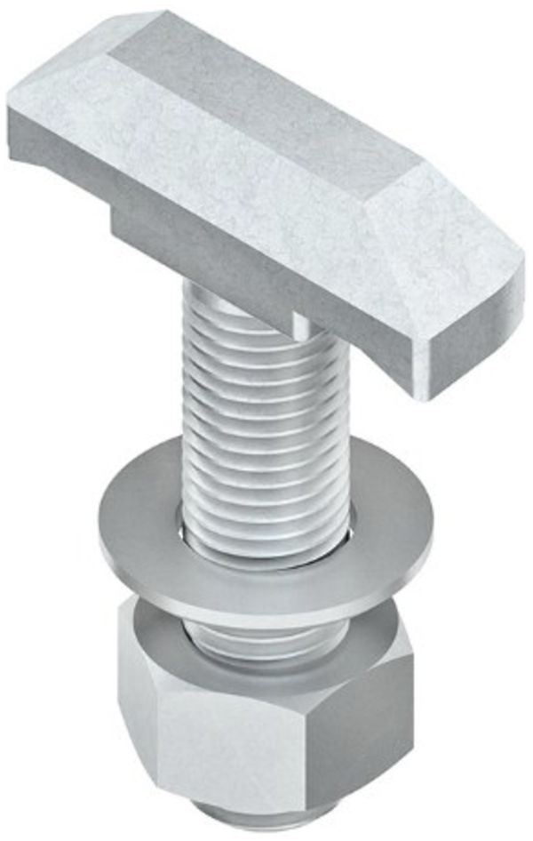 Bullone ad uncino Niedax M12, lunghezza 30mm, con dado e rondella