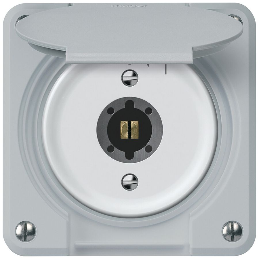 Schlüsselschwenktaster robusto 1P 1NO 20A 250V 86×86mm grau
