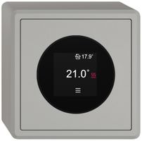 AP-Raumthermostat EDIZIO.liv SNAPFIX® 230VAC 4…30°C 74×74mm hellgrau
