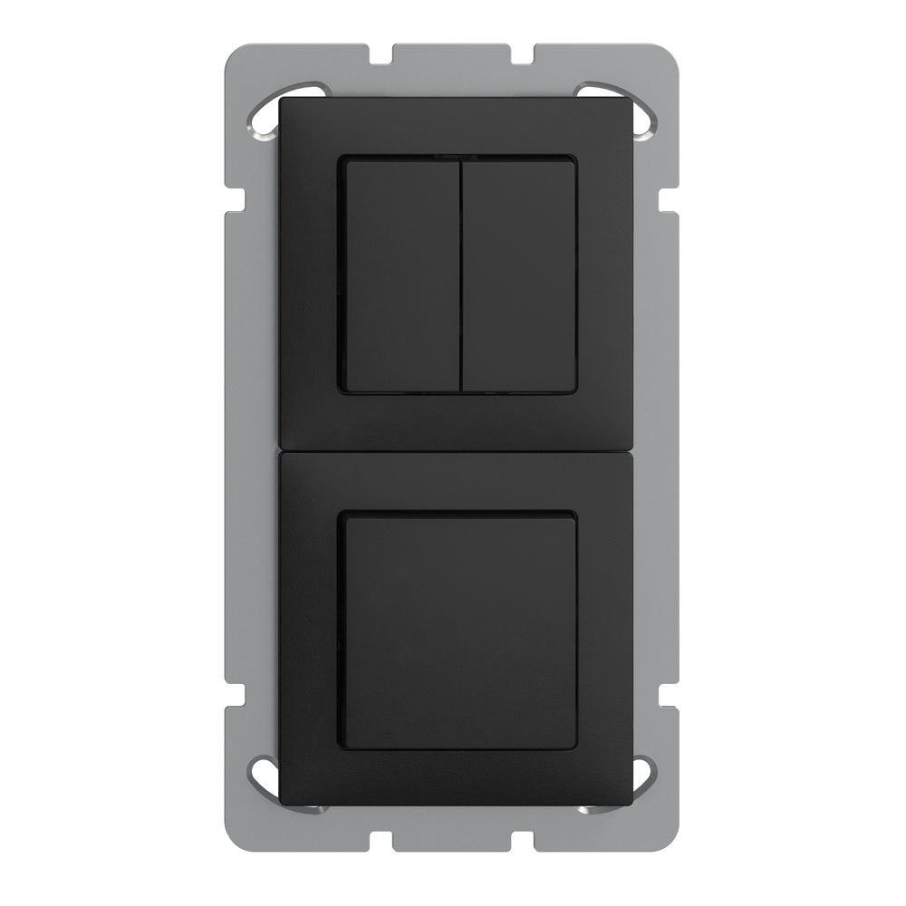 UP-Kombination EDIZIOdue 1/1P+3/1P schwarz