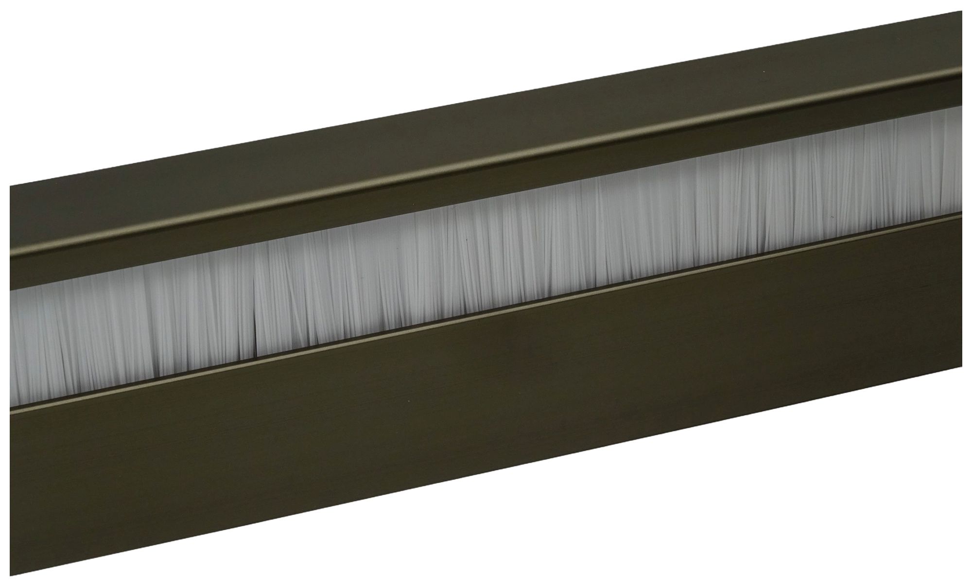 Plinthe ELBRO 2400×60×20mm brun doré brosse blanche