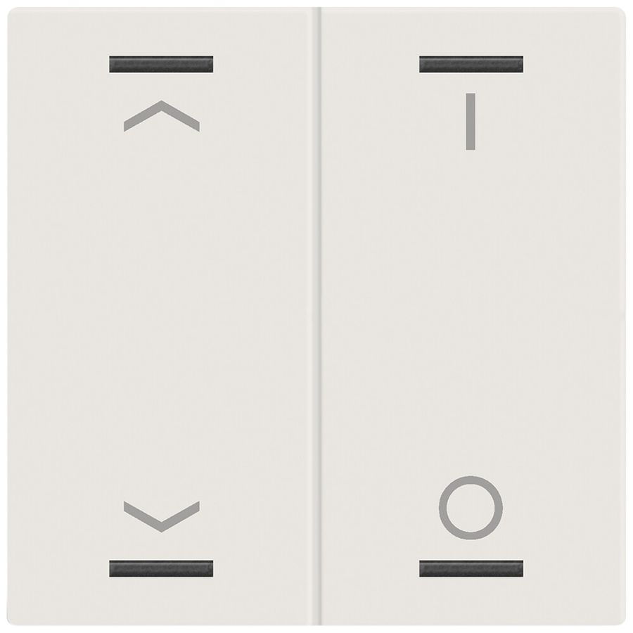 Bascule MDT BE-TAL60W211.C1 1t/4a p.touches tactiles blanc mat "jalousie"-"I/O"
