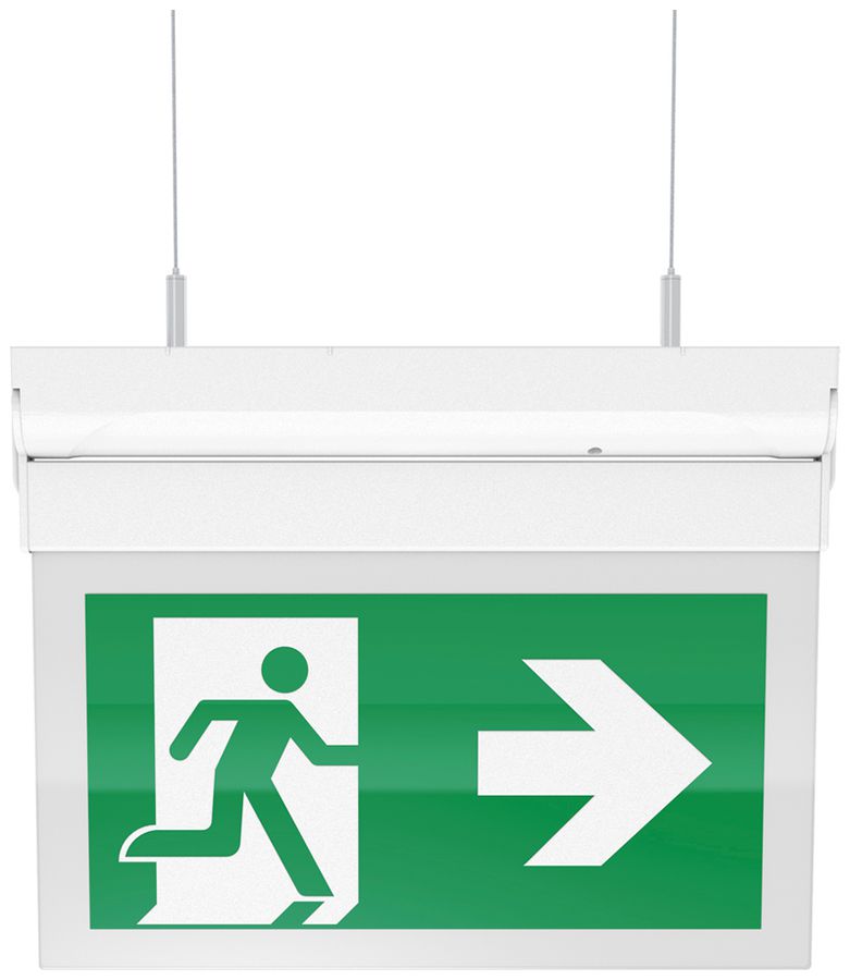 Lum.d.voi.d.sec.LED Sylvania LifeSafe suspension 50lm 3hat blanc