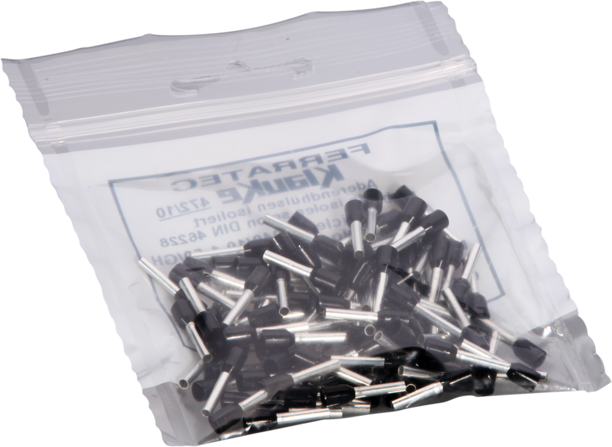 Aderendhülse Ferratec DIN isoliert 1.5mm²/10mm schwarz