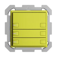 UP-KNX-Taster RGB EDUE, 250mW, m.RGB-LED, 3×Taste, 2×Tastenb., lem