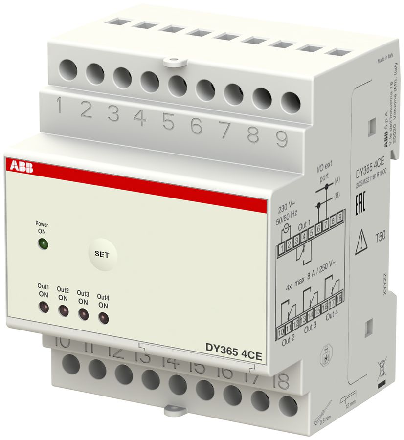REG-Erweiterungsmodul ABB DY365 4CE für Schaltuhr DY365