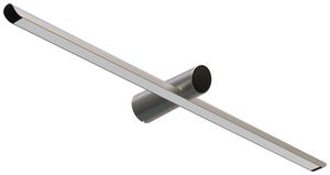 LED-Wandleuchte DOTLUX SKYLAR 1×9.5W 3000K DIM direkt 900×181×67mm silber