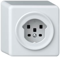 AP-Steckdose origin 1×Typ 25 16A 230V 88×88×54mm weiss