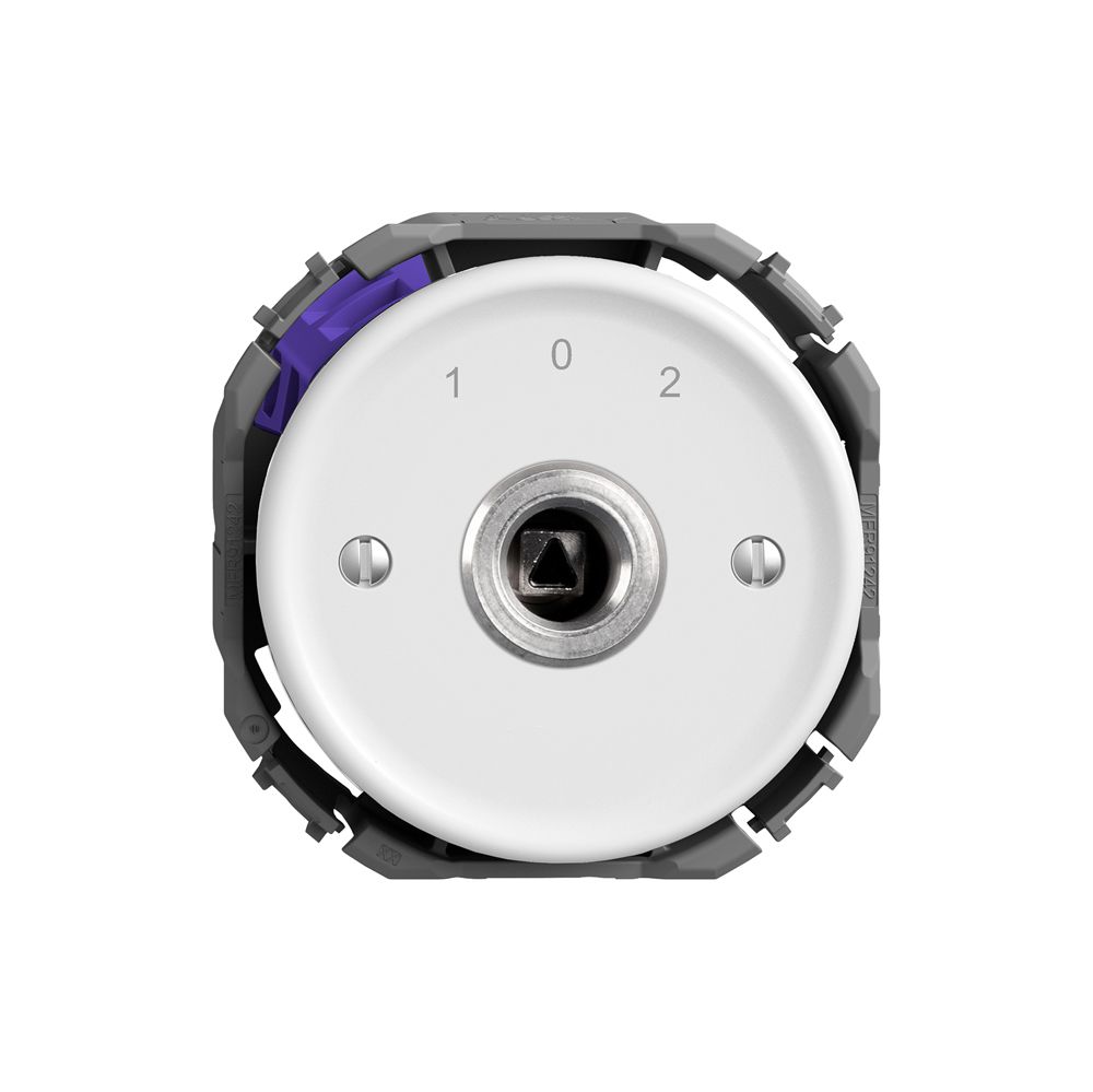 Schlüsselschalter STANDARDdue 1P Vierkant/Dreieck 20A 690V 1-0-2 Rückzug ws