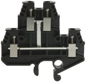 Borne de passage joignable Woertz 0.5…4mm² 32A 500V vis 2×2 barre G noir