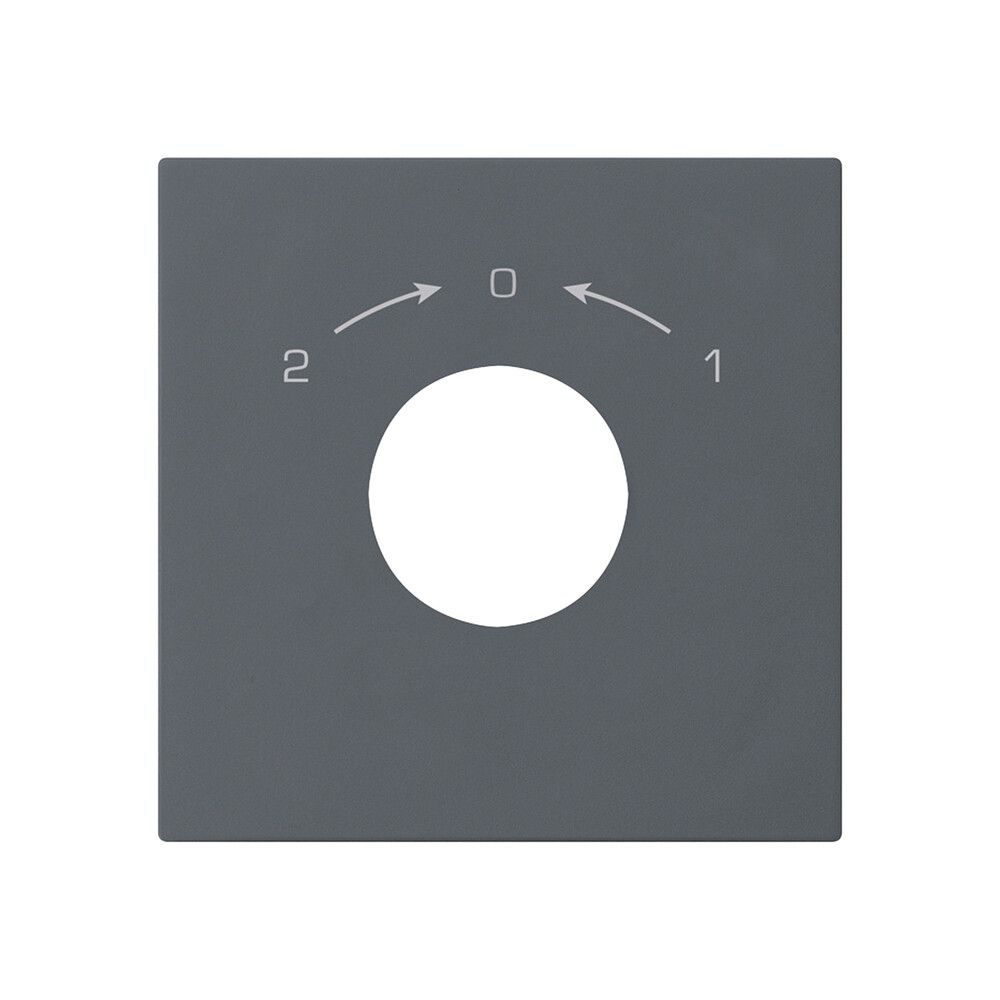 Kit frontale per contatto rotativo a chiave 60×60mm kallysto 1>0<2 antracite